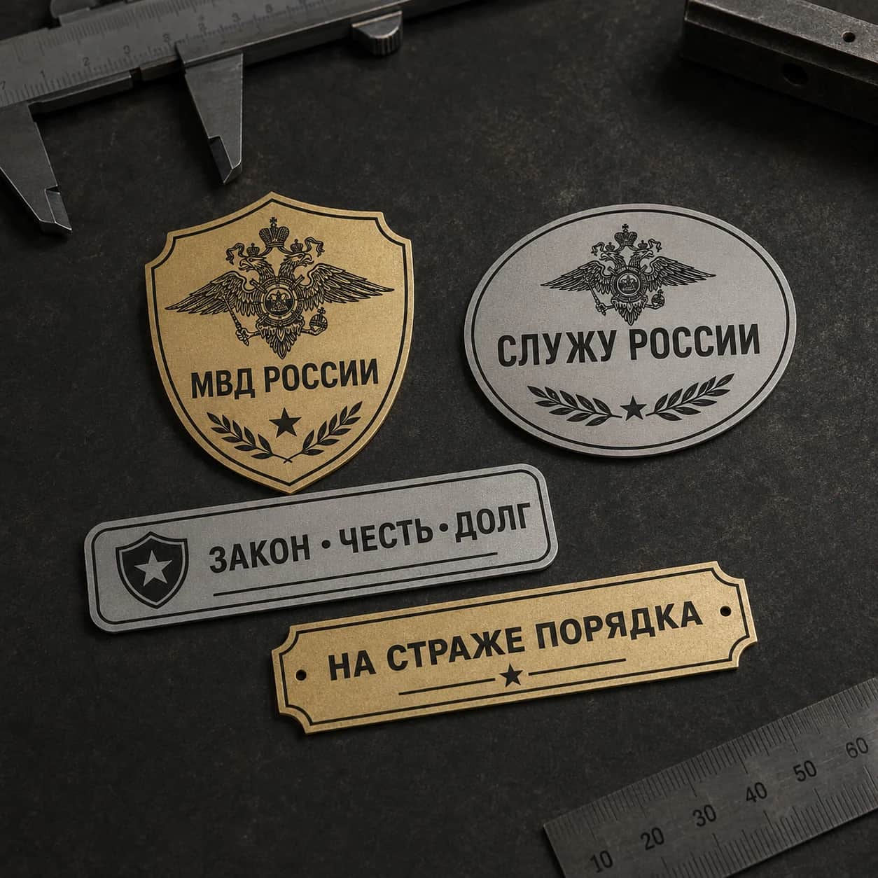 Сувенирные пластины в тематике МВД. Визуализация возможного исполнения