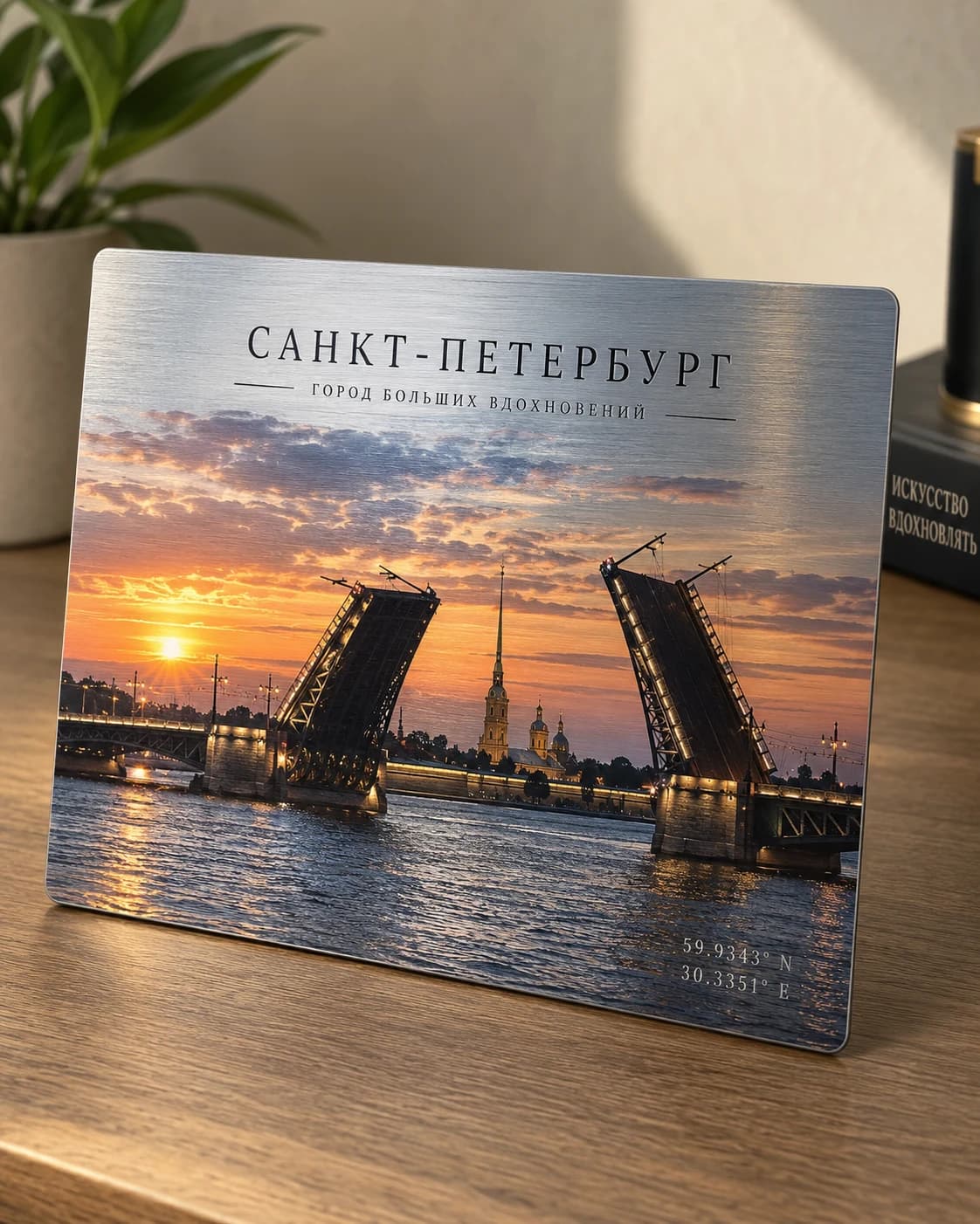Металлографика / полноцветное нанесение: санкт петербург мосты в закатном свете