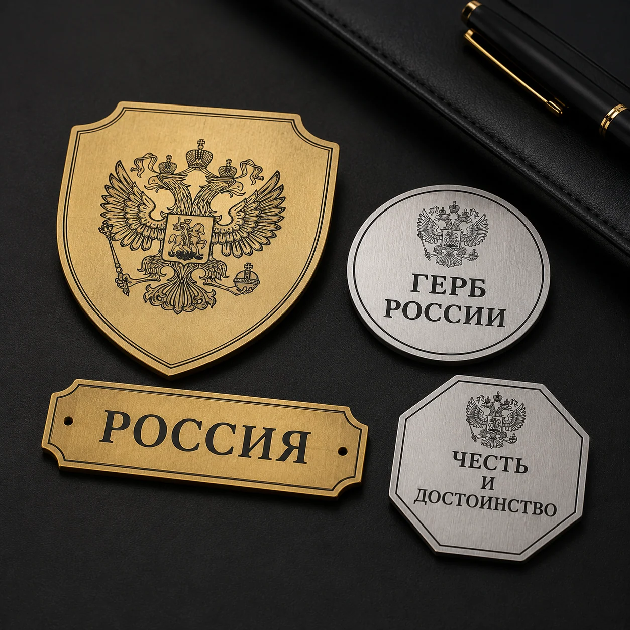 Сувенирные пластины с российской символикой. Визуализация возможного исполнения