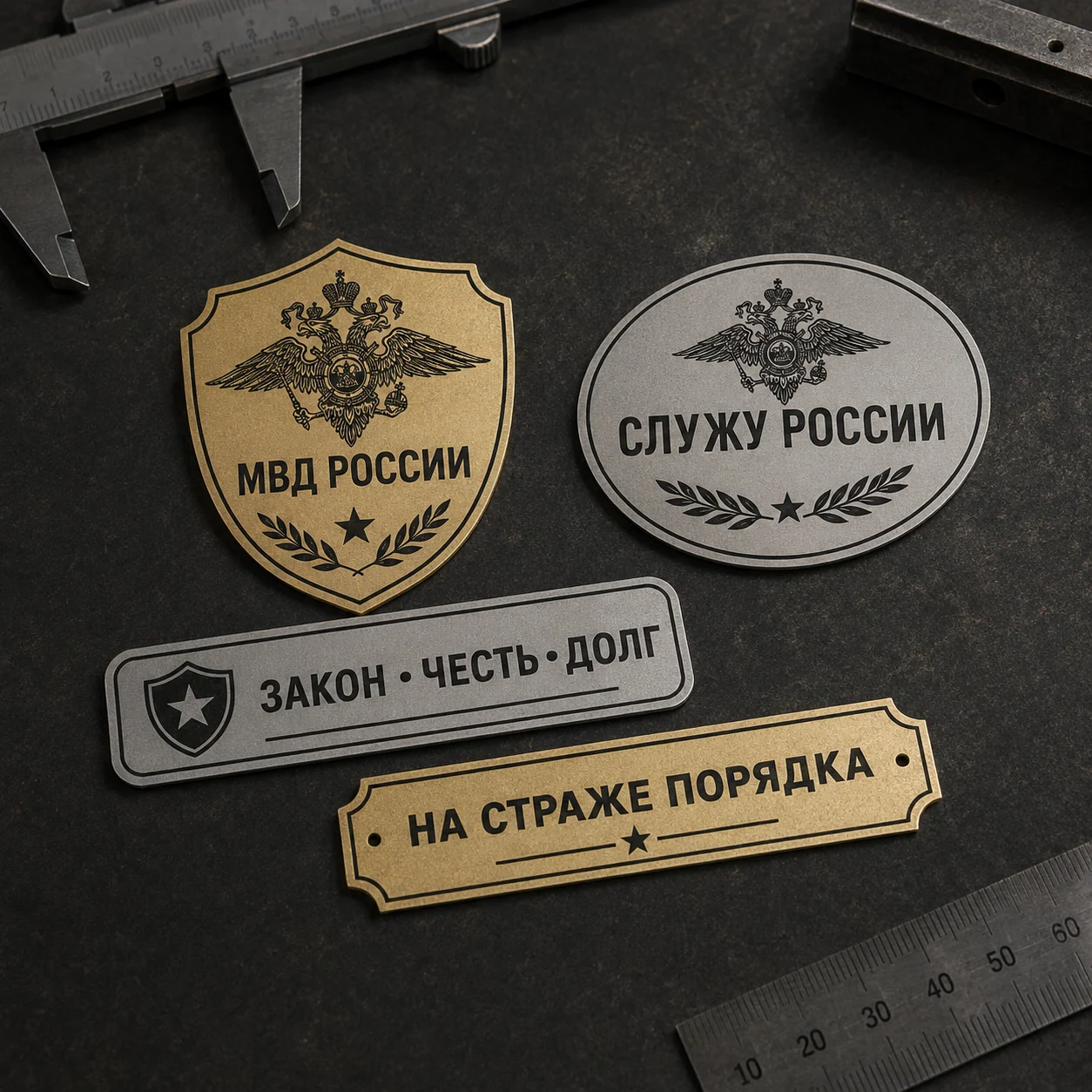 Сувенирные пластины в тематике МВД. Визуализация возможного исполнения