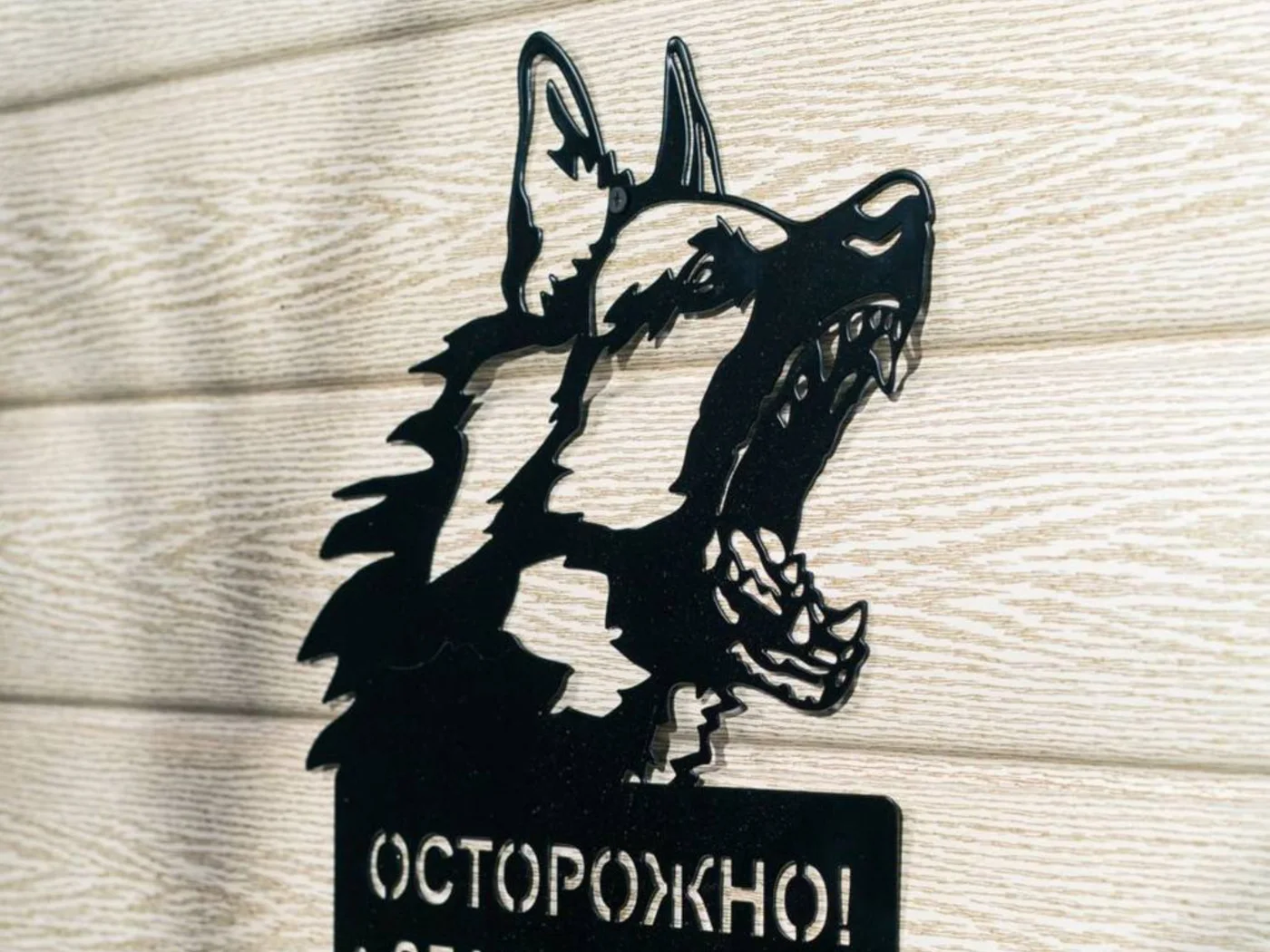 Табличка «Осторожно, собака» — изображение товара из каталога поставки.